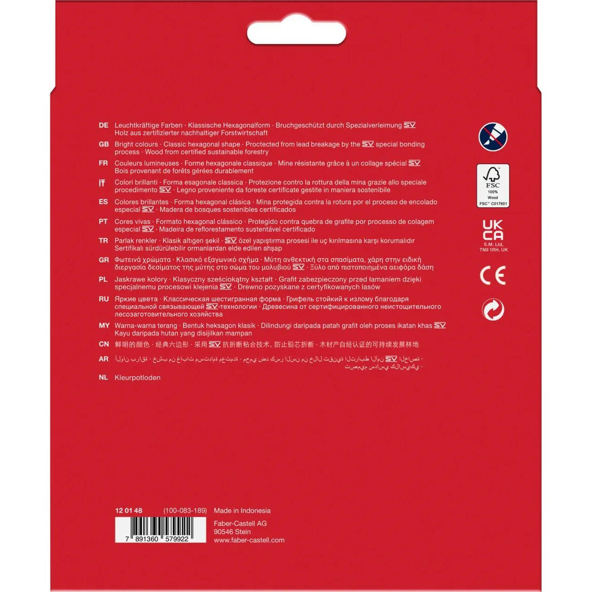 Faber-Castell, set di matite colorate Classic Colour, 48 pezzi