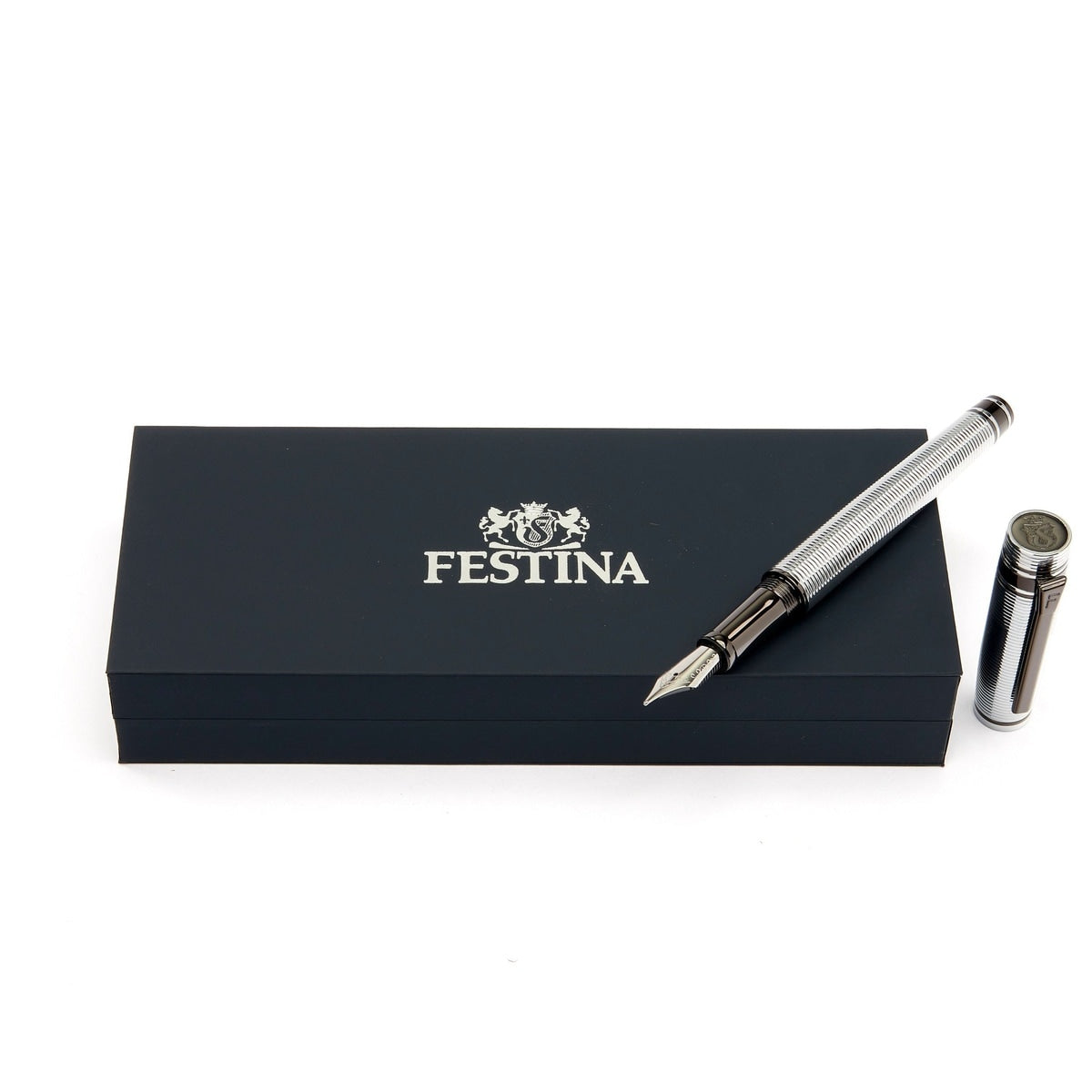 Festina, Penna stilografica, Bold Stripe, Cromo & Canna di fucile