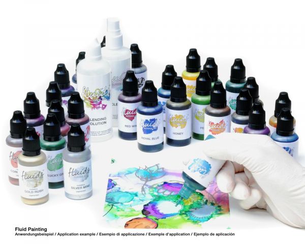 Inchiostro a base di alcol Octopus Fluids per Fluid Art/Resin Octopus Fluids Alcohol Inks Basic Lagoon Blu