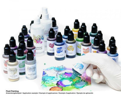 Inchiostro a base di alcol Octopus Fluids per Fluid Art/Resin Octopus Fluids Alcohol Inks Basic Lagoon Blu