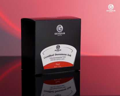 Octopus Fluids Dokumentenechte Tinte Red Ltd. Edt. DIN ISO 12757-2 Rot