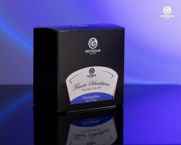 Set di inchiostri per penna stilografica Octopus Fluids Classic blu reale cancellabile con converter