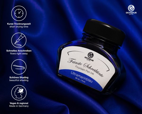 Inchiostro per penne stilografiche Octopus Fluids Classic blu oltremare