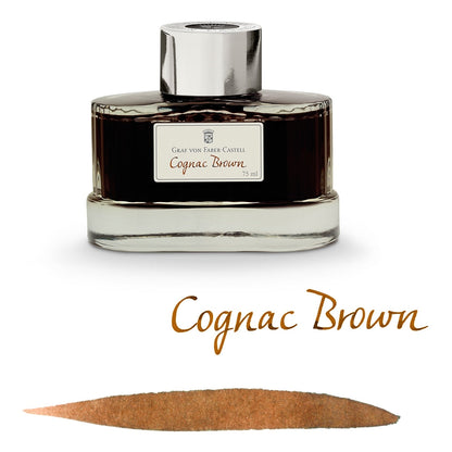 Graf von Faber-Castell, calamaio, 75 ml, marrone cognac