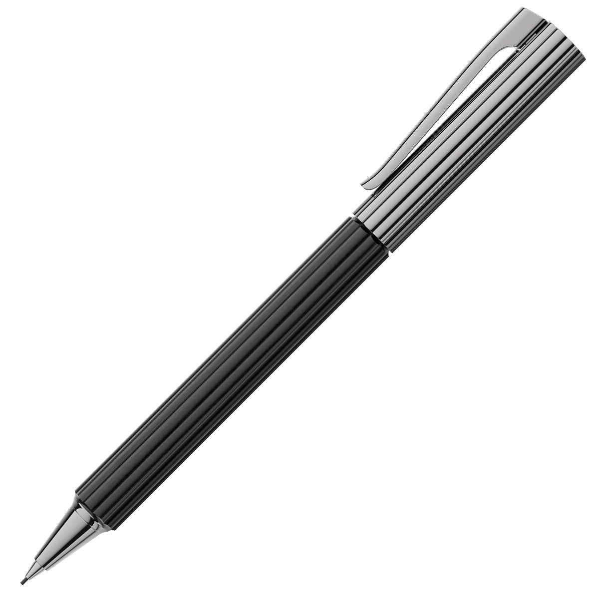 Crayon rotatif Graf von Faber-Castell Bloom ébène, ruthénium, 0.5mm, noir
