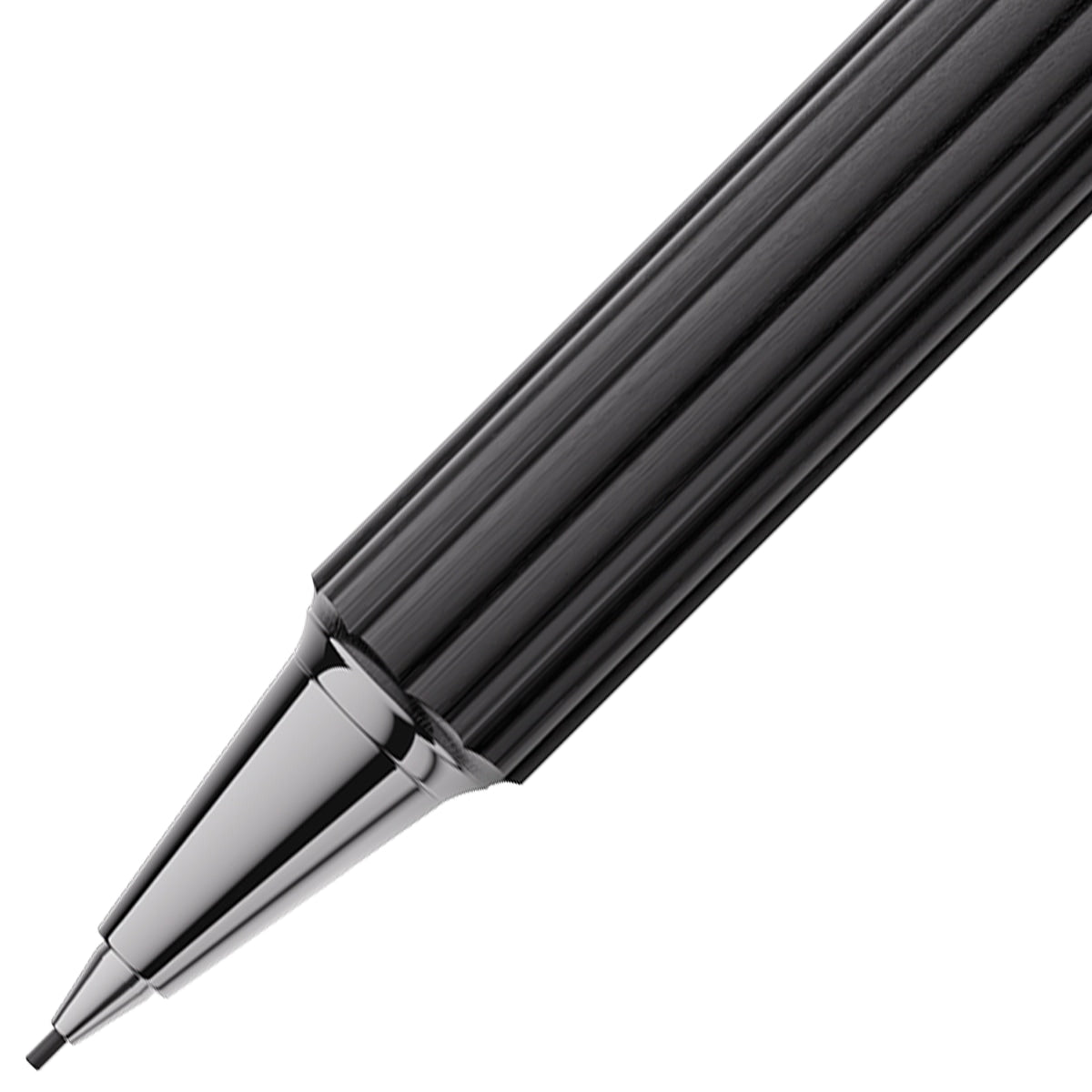 Crayon rotatif Graf von Faber-Castell Bloom ébène, ruthénium, 0.5mm, noir