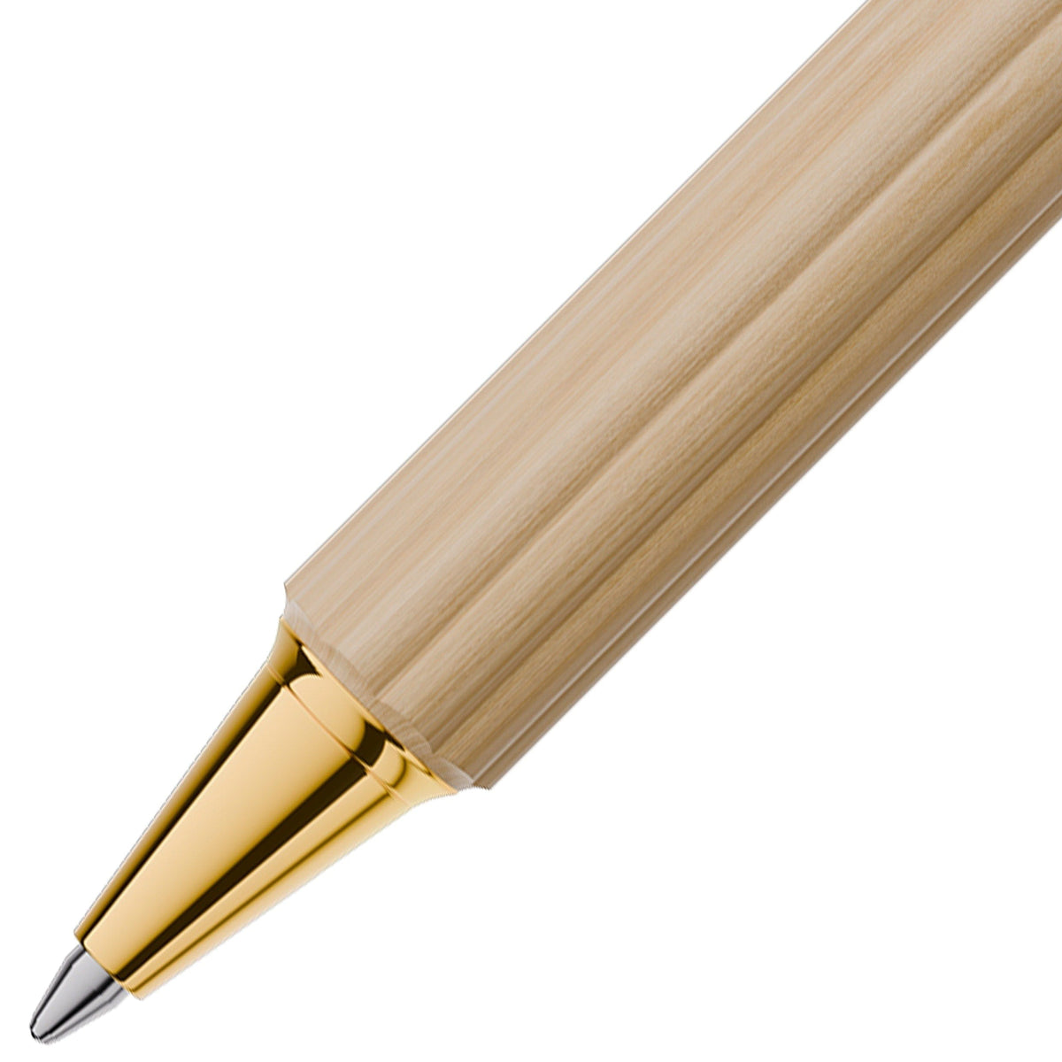 Stylo bille Graf von Faber-Castell Bloom Charme, plaqué or, crème