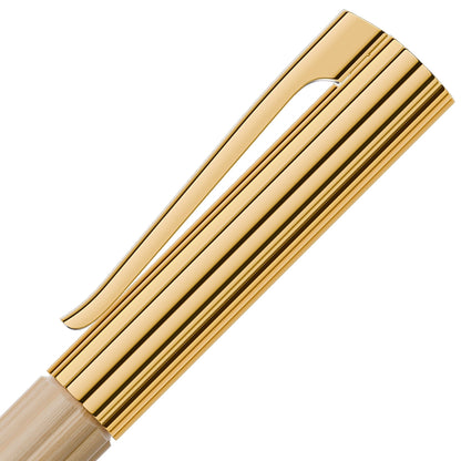 Stylo bille Graf von Faber-Castell Bloom Charme, plaqué or, crème