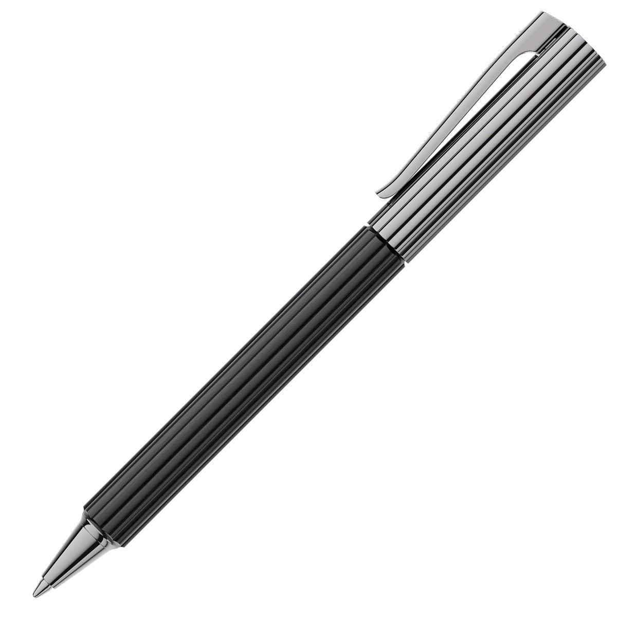 Graf von Faber-Castell Kugelschreiber Bloom Ebenholz, rutheniert, schwarz