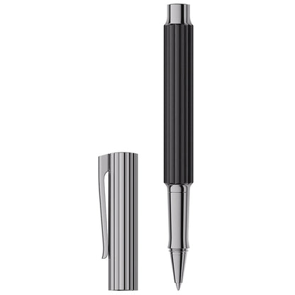 Rollerball Graf von Faber-Castell Bloom en ébène, ruthénium, noir