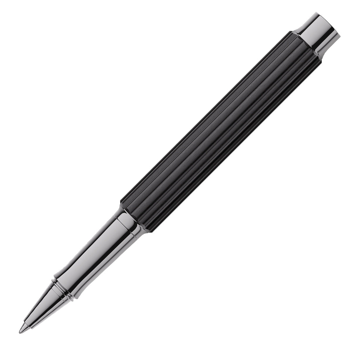 Rollerball Graf von Faber-Castell Bloom en ébène, ruthénium, noir