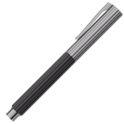 Rollerball Graf von Faber-Castell Bloom en ébène, ruthénium, noir