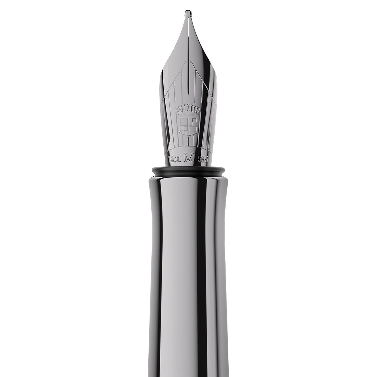 Stylo-plume Graf von Faber-Castell Bloom ébène, ruthénié, 14 carats, noir