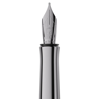 Stylo-plume Graf von Faber-Castell Bloom ébène, ruthénié, 14 carats, noir