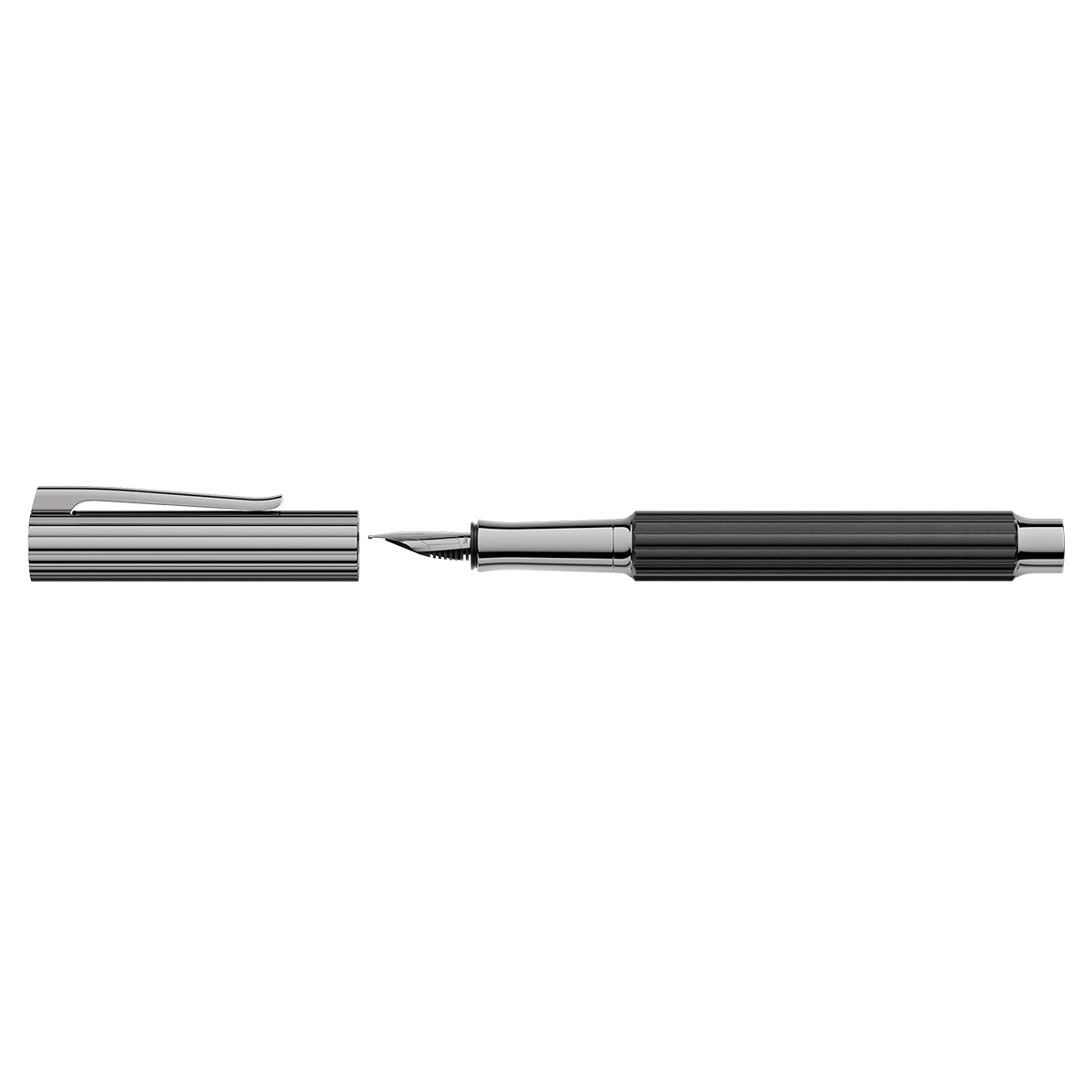 Stylo-plume Graf von Faber-Castell Bloom ébène, ruthénié, 14 carats, noir