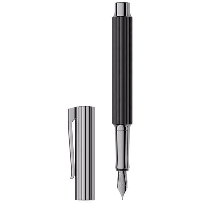 Stylo-plume Graf von Faber-Castell Bloom ébène, ruthénié, 14 carats, noir