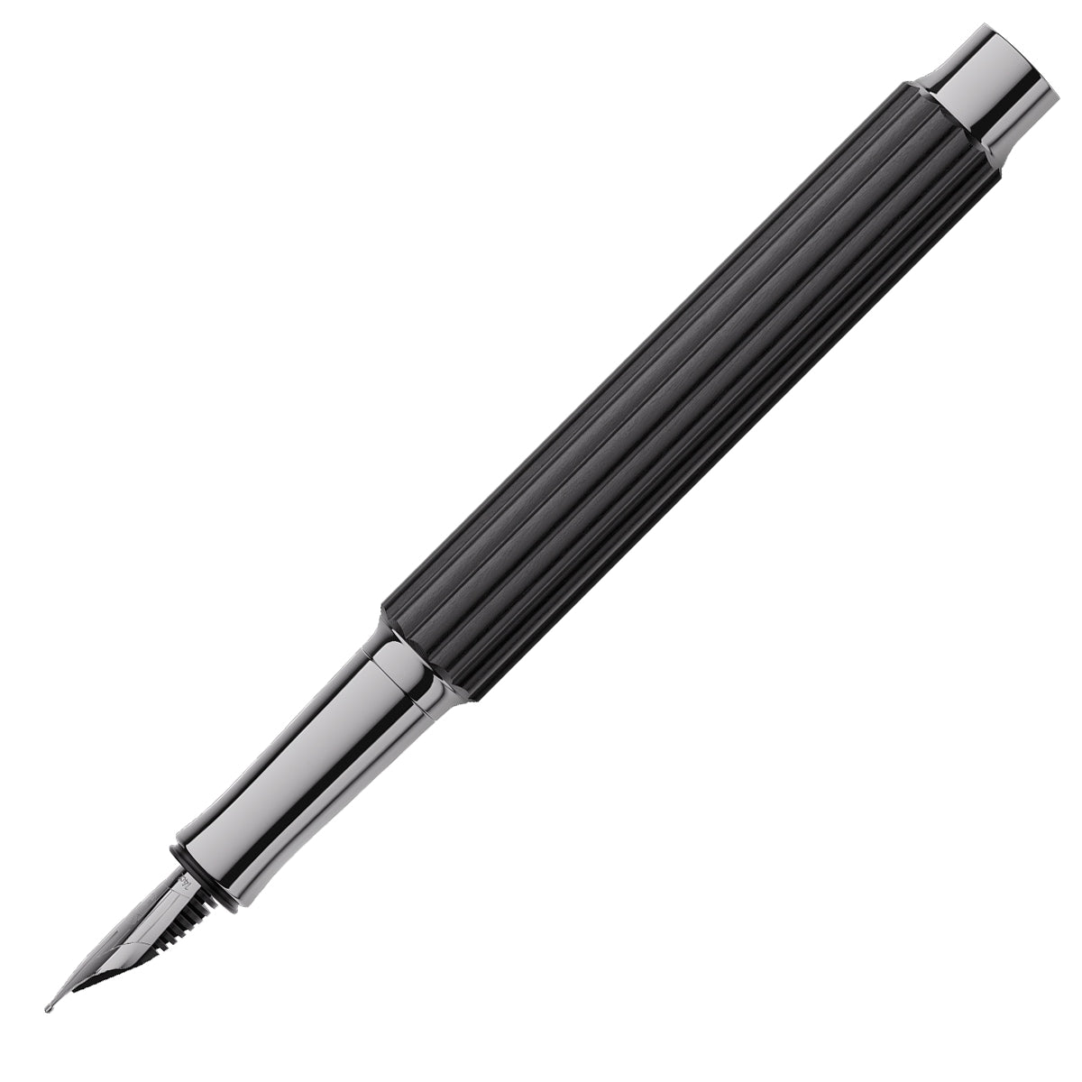 Stylo-plume Graf von Faber-Castell Bloom ébène, ruthénié, 14 carats, noir