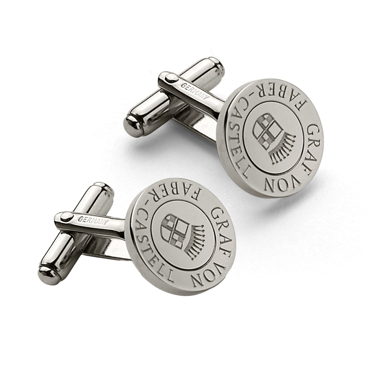 Graf von Faber-Castell, boutons de manchette, lot de 2, (plaqués platine)