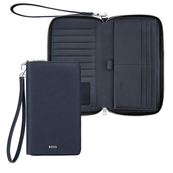 HUGO BOSS Portefeuille Classic lisse, bleu marine