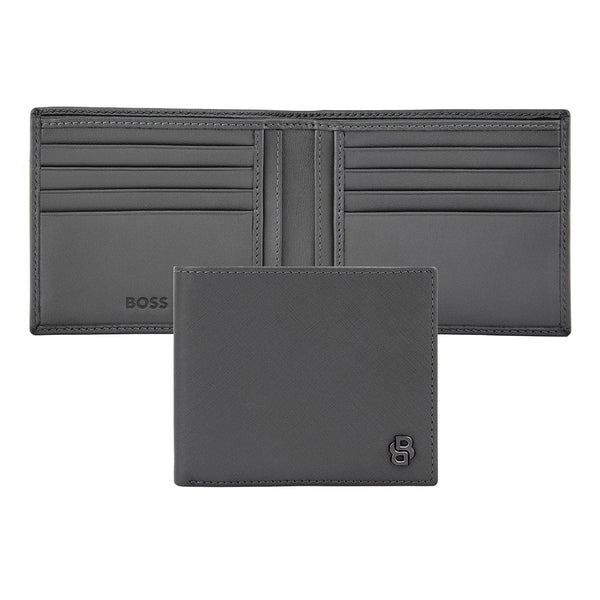 HUGO BOSS Portefeuille Double B Saffiano, couleur canon de fusil
