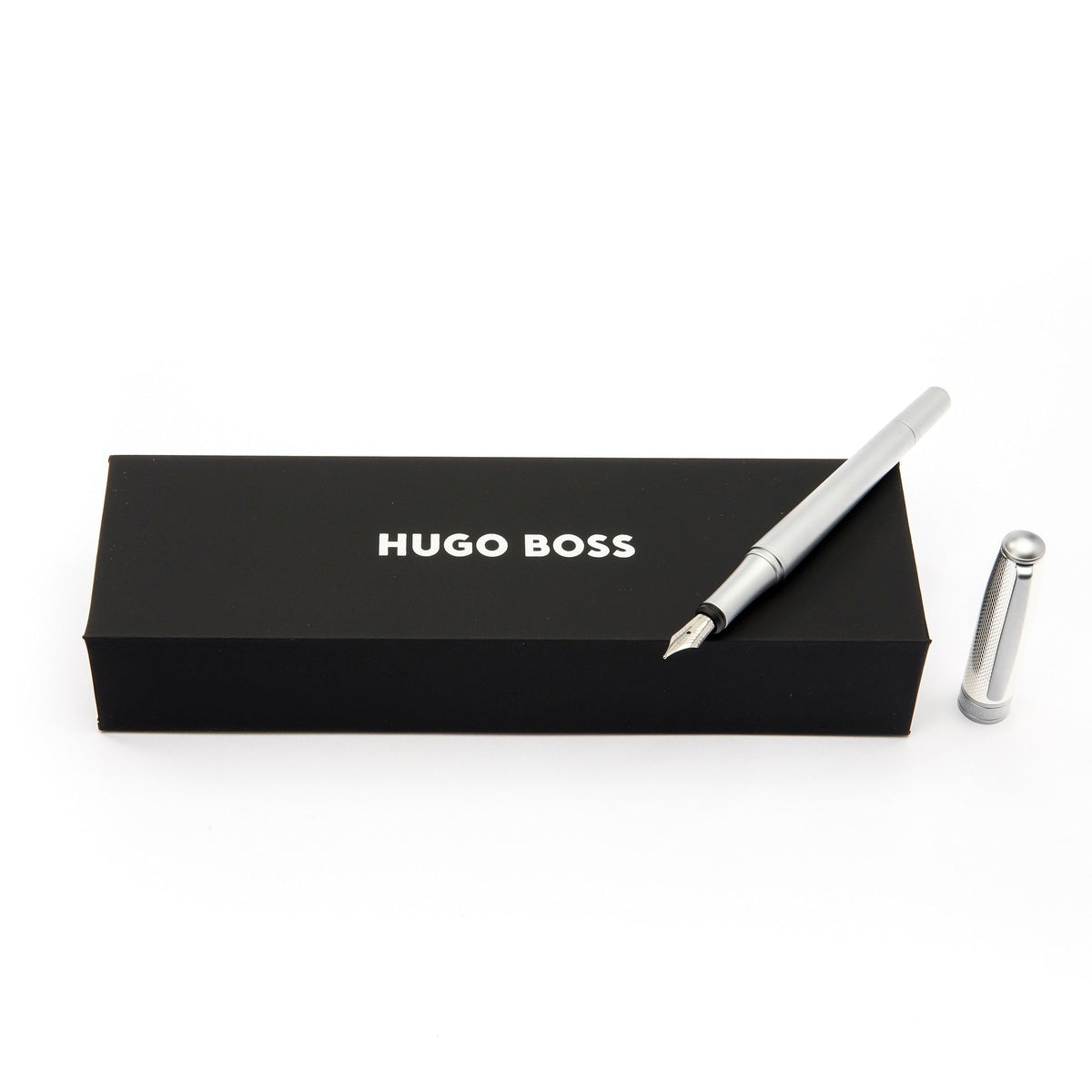 HUGO BOSS, penna stilografica, Essential Metal, argento