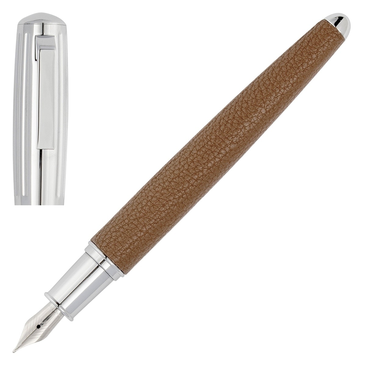 HUGO BOSS Füllfederhalter, Pure Iconic, Camel, 6