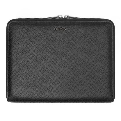 HUGO BOSS, porte-documents, Monogram Zipped, Black