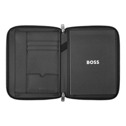 HUGO BOSS, porte-documents, Monogram Zipped, Black
