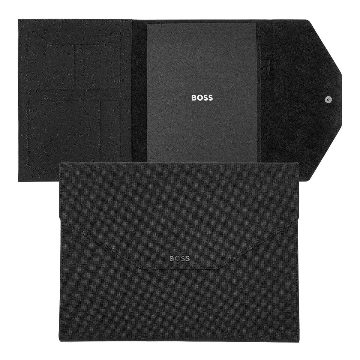 HUGO BOSS, Füller + Schreibmappe + Schlüsselanhänger, Rive