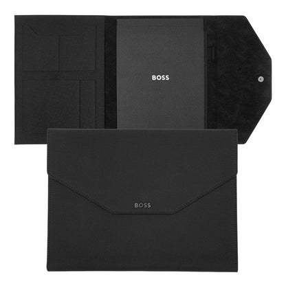 HUGO BOSS, Füller + Schreibmappe + Schlüsselanhänger, Rive