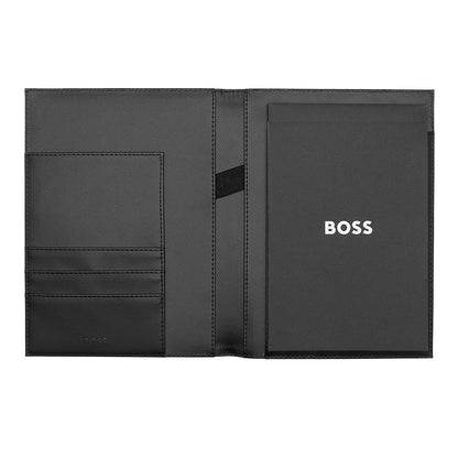 Stylo bille HUGO BOSS, porte-bloc A5 Grid blanc