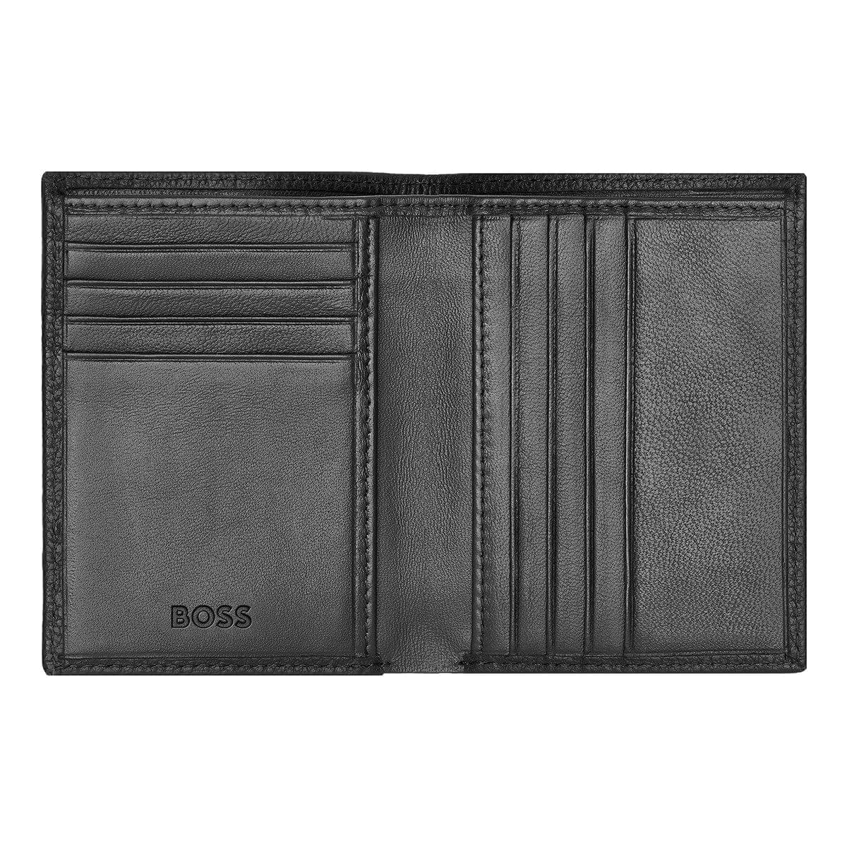HUGO BOSS Kreditkartenetui, Classic Doppelhalter Grained, Black, 5