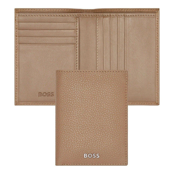 HUGO BOSS étui pour cartes de crédit, Classic double porte-cartes grené, Camel