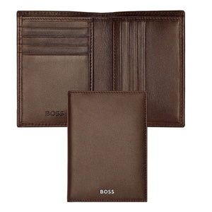HUGO BOSS Kreditkartenetui, Classic Doppelhalter Smooth, Brown, Gesamtansicht, 1