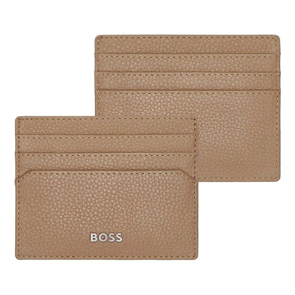 HUGO BOSS Étui à cartes de crédit, Classic Grained, Camel