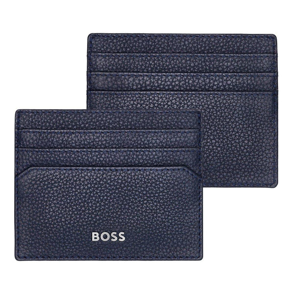 Étui pour cartes de crédit HUGO BOSS, Classic Grained, Marine