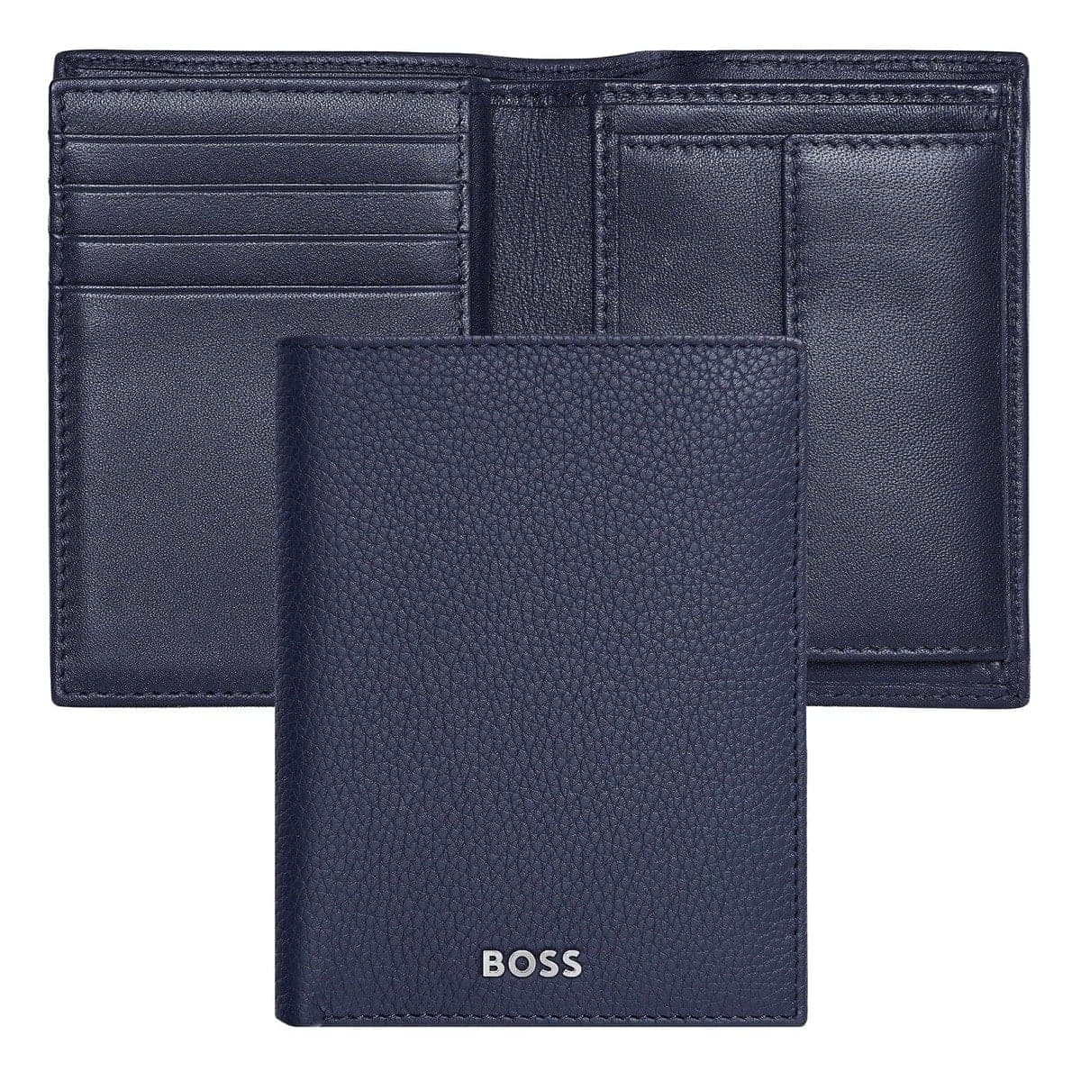 HUGO BOSS, porte-cartes, Classic Grained, marine