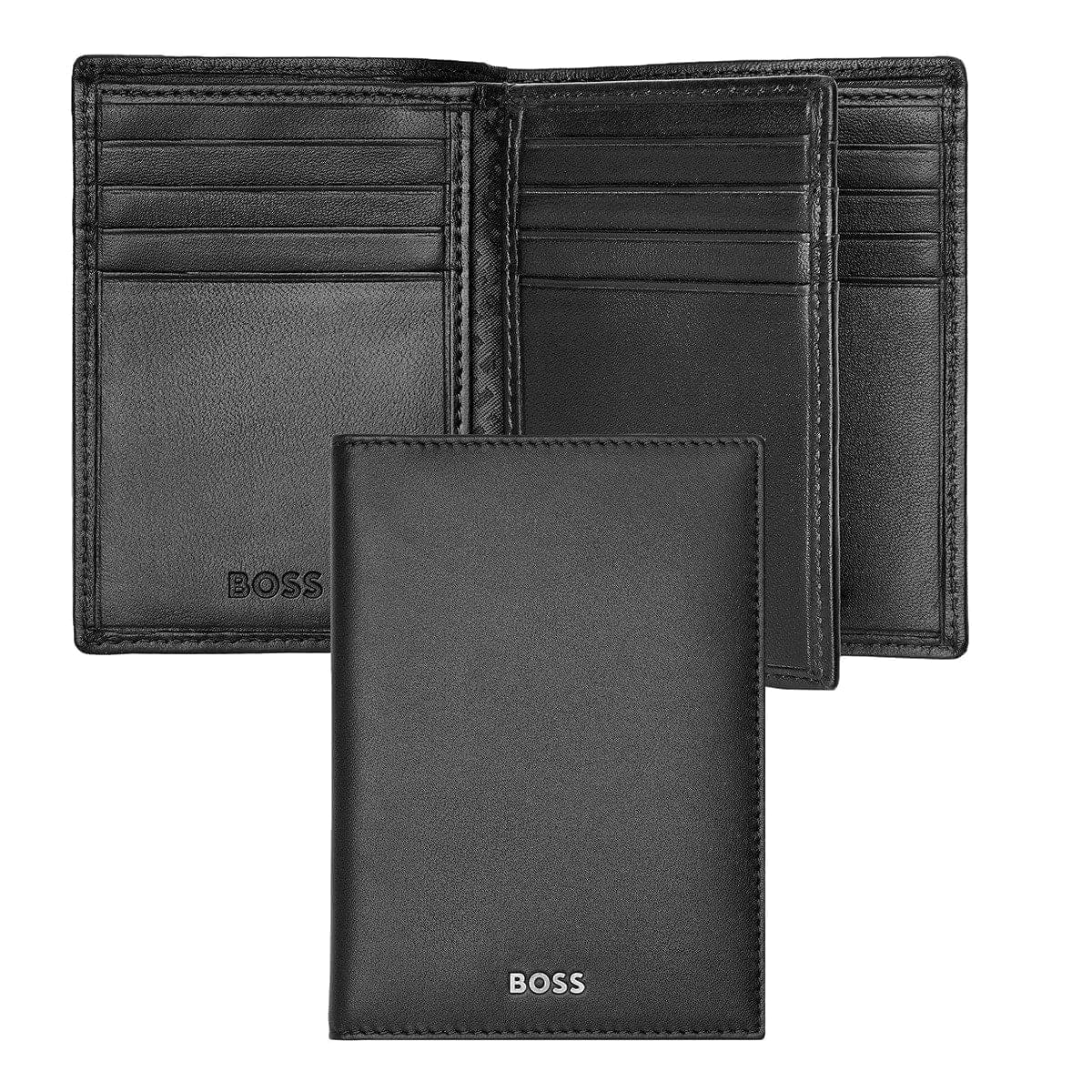 HUGO BOSS Kreditkartenetui, Classic Trifold Smooth, Black, Gesamtansicht, 1