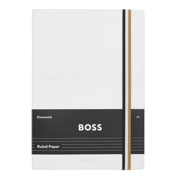 Carnet de notes Iconic A5 HUGO BOSS, blanc