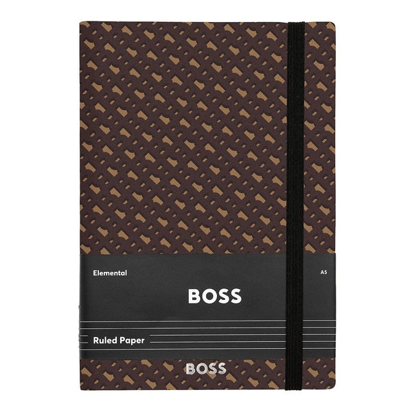 HUGO BOSS Taccuino Monogram A5, color cammello