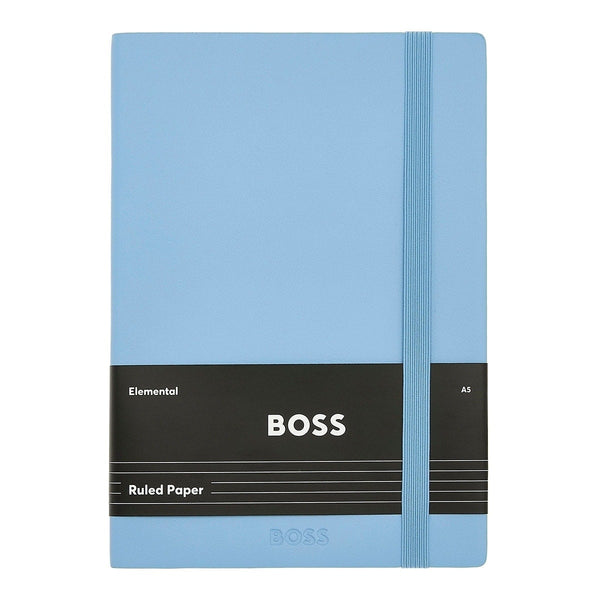 HUGO BOSS Taccuino Monogram Pastel, A5, Azzurro chiaro