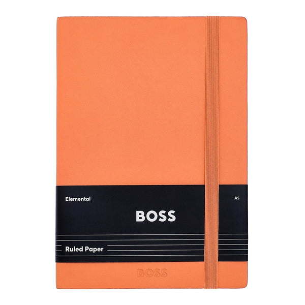 HUGO BOSS Taccuino Monogram Pastel, A5, Arancione chiaro