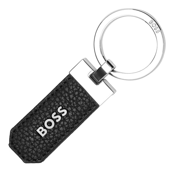 Portachiavi HUGO BOSS, Classic Grained, nero