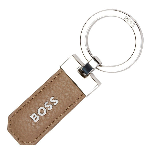 Portachiavi HUGO BOSS, Classic Grained, cammello