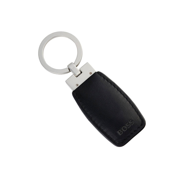 Portachiavi HUGO BOSS Double B nero e cromato