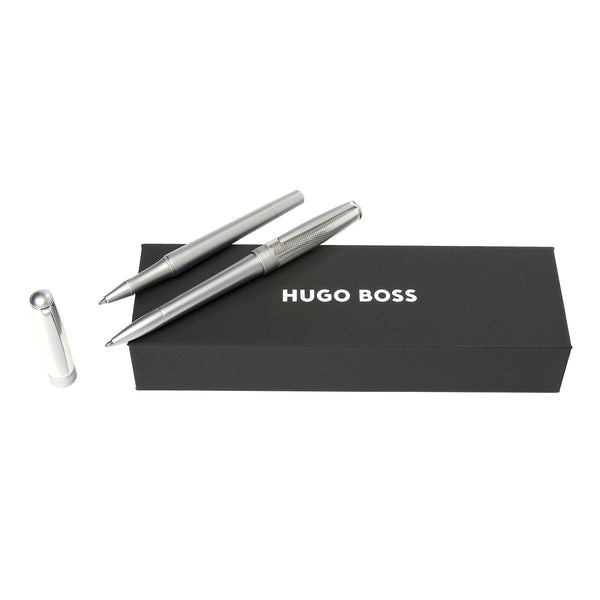 HUGO BOSS, Set di penne, Essential Metal, Argento