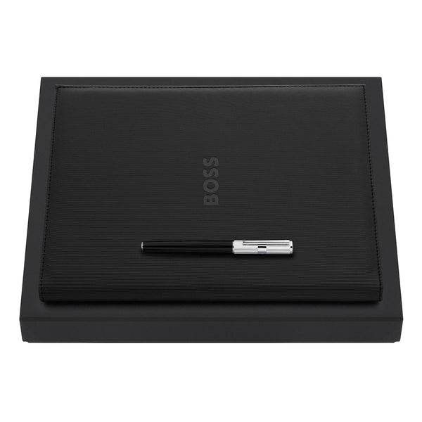 Roller HUGO BOSS, cartellina portablocco A4 Formation nero