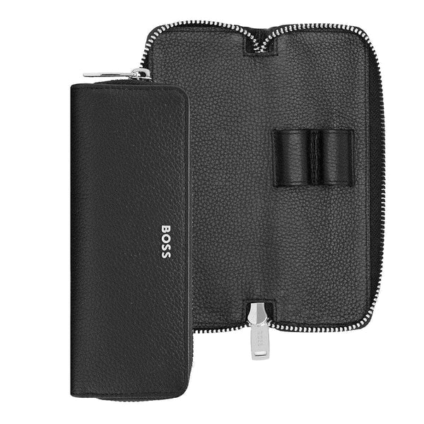 HUGO BOSS Étui à stylos Classic Grained, noir