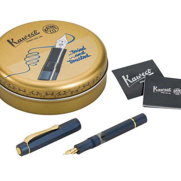 Kaweco, stylo-plume AL Sport Solo, avec fenêtre d'encre transparente, Navy