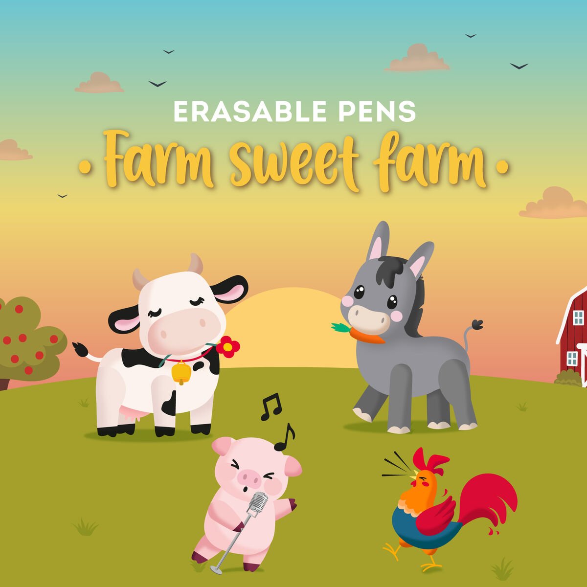 Set de 4 Stylos à Encre Gel Effaçable - Erasable Pen